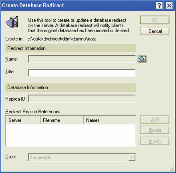 Database Redirection 