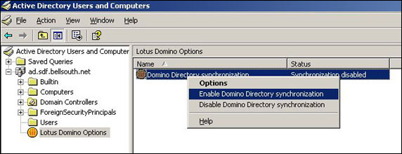  Domino Directory synchronization
